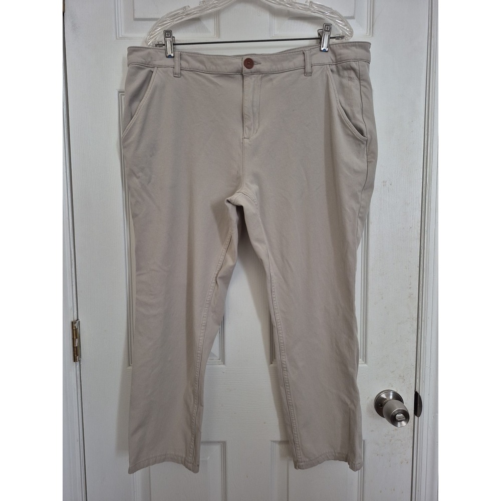 Mugsy Jeans Mens 40x25 Biege Teddys Khakis Stretch Cotton Classic Fit Straight